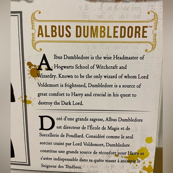 Harry Potter Albus Dumbledore doll first in the line with robe and wand NWT NRFB - Picture 7 of 11